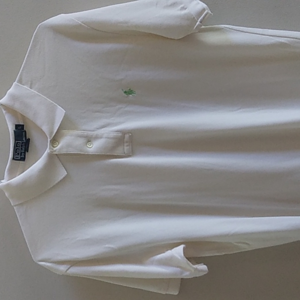 Mens Large Ralph Lauren Polo Cream In Color